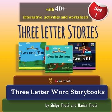 portada Three Letter Stories: Amazing collection of three preschool story and activity books with Three letter sight words (en Inglés)