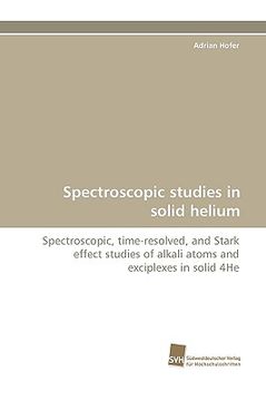 portada spectroscopic studies in solid helium (en Inglés)