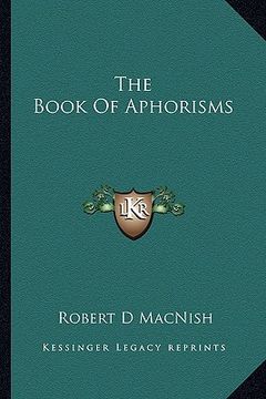 portada the book of aphorisms (en Inglés)