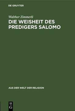 portada Die Weisheit des Predigers Salomo (en Alemán)