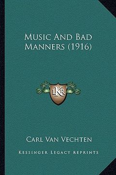 portada music and bad manners (1916) (in English)