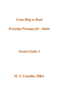 portada From Blog To Book Everyday Passages for Adults Pocket Guide 3 (en Inglés)
