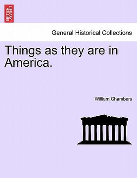 portada things as they are in america. (en Inglés)