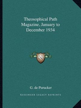 portada theosophical path magazine, january to december 1934 (en Inglés)