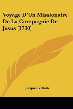 portada Voyage D'Un Missionaire De La Compagnie De Jesus (1730) (en Francés)