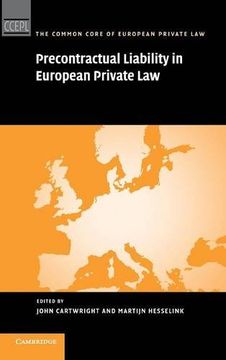 portada Precontractual Liability in European Private law Hardback (The Common Core of European Private Law) (en Inglés)