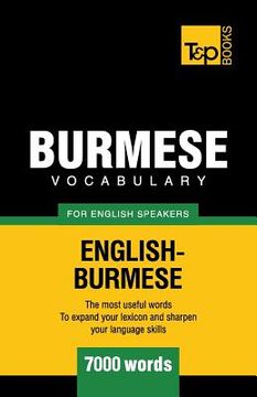 portada Burmese vocabulary for English speakers - 7000 words (en Inglés)