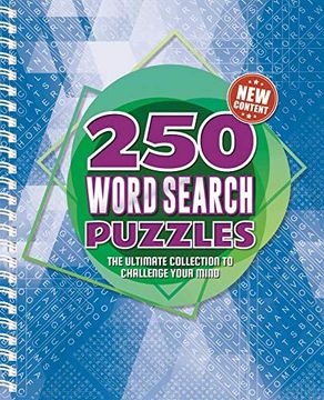 portada 250 Word Search Puzzles: 250 Easy to Hard Wordsearch Puzzles for Adults (en Inglés)