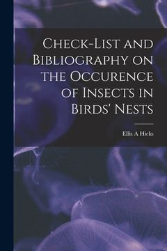 portada Check-list and Bibliography on the Occurence of Insects in Birds' Nests (in English)