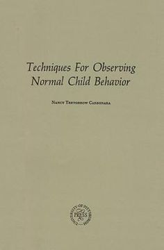 portada techniques for observing normal child behavior (en Inglés)
