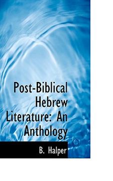 portada post-biblical hebrew literature: an anthology