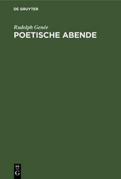 portada Poetische Abende (German Edition) [Hardcover ] (en Alemán)