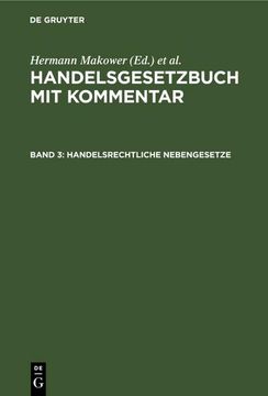 portada Handelsrechtliche Nebengesetze (in German)