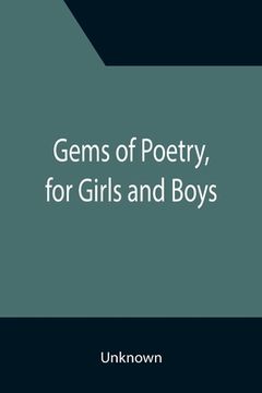 portada Gems of Poetry, for Girls and Boys (en Inglés)