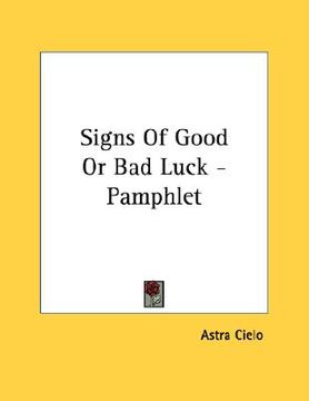 portada signs of good or bad luck - pamphlet