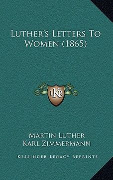 portada luther's letters to women (1865) (en Inglés)
