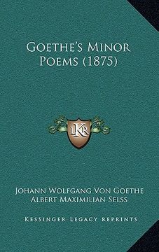 portada goethe's minor poems (1875) (en Inglés)