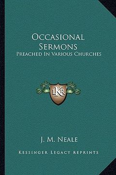 portada occasional sermons: preached in various churches (en Inglés)