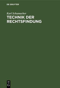 portada Technik der Rechtsfindung (en Alemán)