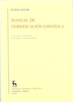 portada Manual de Versificacion Española