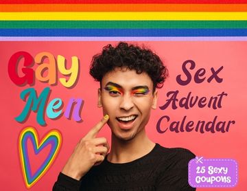 portada Gay men sex advent calendar book: For Couples and Boyfriends Who Want To Spice Things Up While Waiting For Christmas. 25 Naughty Vouchers and A Differ (en Inglés)