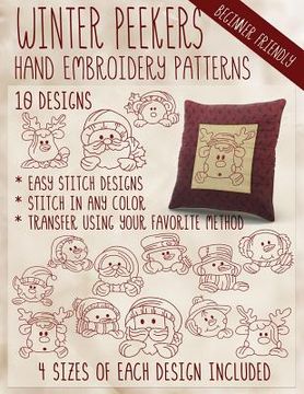 portada Winter Peekers Hand Embroidery Patterns (en Inglés)