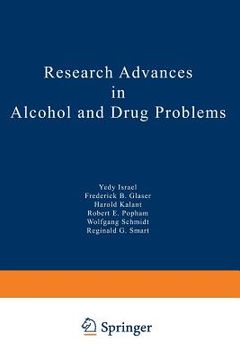 portada Research Advances in Alcohol and Drug Problems (en Inglés)