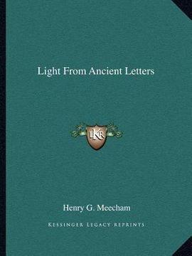 portada light from ancient letters (en Inglés)