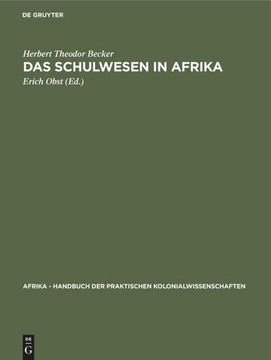 portada Das Schulwesen in Afrika (en Alemán)