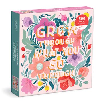 portada Grow Through What you go Through 500 Piece Puzzle From Galison - fun and Unique 500 Piece Puzzle, Featuring the Artwork of gia Graham, Thick and Sturdy Pieces, Great Gift Idea