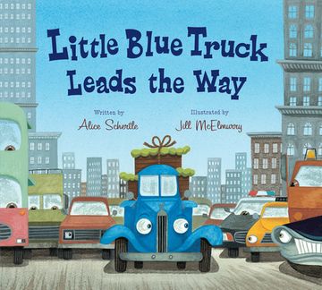 portada Little Blue Truck Leads the way Padded Board Book (en Inglés)