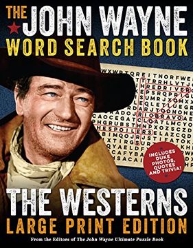 portada The John Wayne Word Search Book - the Westerns Large Print Edition (en Inglés)