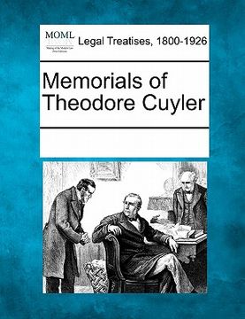 portada memorials of theodore cuyler (en Inglés)