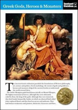 portada greek gods and monsters: the instant guide (en Inglés)
