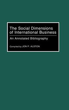portada The Social Dimensions of International Business: An Annotated Bibliography (en Inglés)