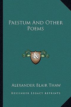 portada paestum and other poems (in English)