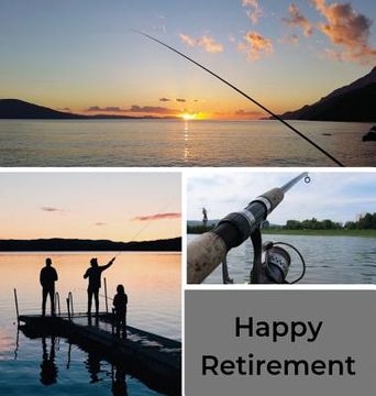 portada Fishing Retirement Guest Book (Hardcover): Retirement book, retirement gift, Guestbook for retirement, message book, memory book, keepsake, fishing re 
