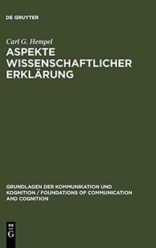portada Aspekte Wissenschaftlicher Erklärung (Grundlagen der Kommunikation und Kognition (in German)