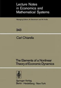 portada the elements of a nonlinear theory of economic dynamics (in English)