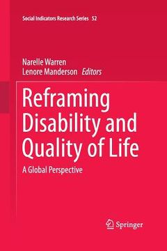 portada Reframing Disability and Quality of Life: A Global Perspective (en Inglés)