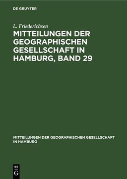 portada Mitteilungen der Geographischen Gesellschaft in Hamburg, Band 29 (en Alemán)