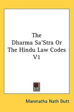 portada the dharma sa'stra or the hindu law codes v1 (en Inglés)