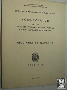 portada Nomenclator de la Provincia de Navarra