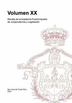 portada Revista de la Academia Puertorriqueña de Jurisprudencia y Legislación: Volumen xx