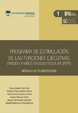 portada Programa de Estimulación de las Funciones Ejecutivas Dirigido a Niños en Edad Escolar (Pefe)