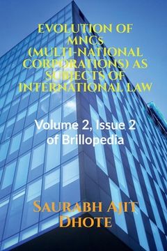 portada EVOLUTION OF MNCs (MULTI-NATIONAL CORPORATIONS) AS SUBJECTS OF INTERNATIONAL LAW (en Inglés)