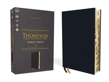portada Nasb, Thompson Chain-Reference Bible, Large Print, Leathersoft, Navy, 1995 Text, red Letter, Thumb Indexed, Comfort Print (in English)