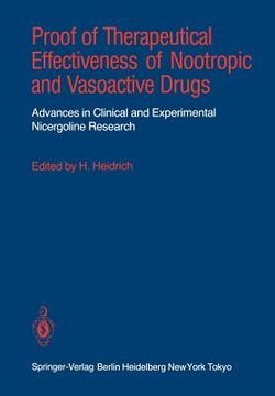 portada proof of therapeutical effectiveness of nootropic and vasoactive drugs: advances in clinical and experimental nicergoline research (en Inglés)