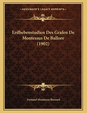 portada Erdbebenstudien Des Grafen De Montessus De Ballore (1902) (en Alemán)