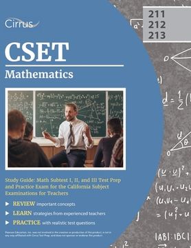 portada CSET Mathematics Study Guide: Math Subtest I, II, and III Test Prep and Practice Exam for the California Subject Examinations for Teachers (en Inglés)